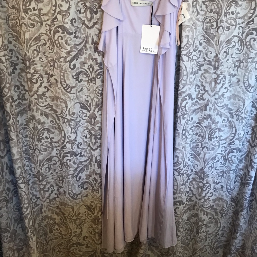 NWT Lavender Fame and Partners Long Wrap Dress, Size 6, wedding guest, prom - Picture 5 of 10